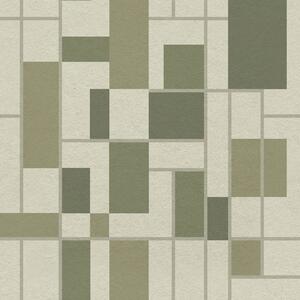 Tapéta Geometrikus mintázat zöld árnyalatokban, Absztrakt tapétá, a00769 : Uwalls.hu