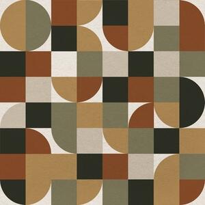 Tapéta Moduláris geometria meleg földszínekben, Absztrakt tapétá, a00770 : Uwalls.hu