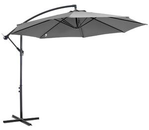 Outsunny Kültéri Napernyő Acélszerkezettel és UV-álló Poliészterrel Φ300x250cm Szürke