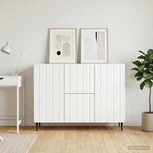 VidaXL Széf fiókkal Magasfényű Fehér 89 x 34,5 x 62 cm Szerelt Fa