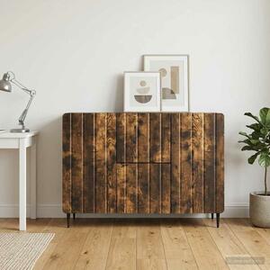 VidaXL Széf fiókkal Füstös Tölgy 89 x 34,5 x 62 cm Szerelt Fa