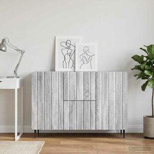 VidaXL Széf fiókkal Szürke Sonoma 89 x 34,5 x 62 cm Szerelt Fa