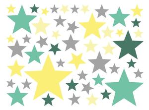 Stars Green and Yellow 50 db-os falmatrica szett - Ambiance