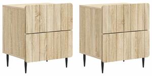 VidaXL Éjjeliszekrény fiókkal 2 pcs Sonoma Tölgy 43 x 34,5 x 49,5 cm