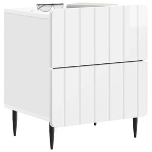 VidaXL Éjjeliszekrény 2 pcs Magasfényű Fehér 43 x 34,5 x 49,5 cm