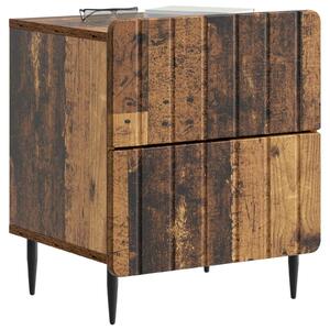 VidaXL Éjjeliszekrény 2 pcs Antik Fa 43 x 34,5 x 49,5 cm Szerelt Fa