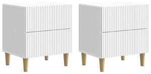 VidaXL Éjjeliszekrény fiókkal 2 pcs Fehér 43 x 34,5 x 48 cm Szerelt Fa