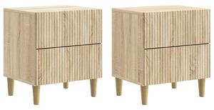 VidaXL Éjjeliszekrény 2 pcs Sonoma Tölgy 43 x 34,5 x 48 cm Szerelt Fa