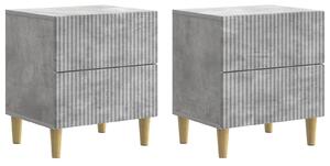 VidaXL Éjjeliszekrény 2 pcs Betonszürke 43 x 34,5 x 48 cm Szerelt Fa
