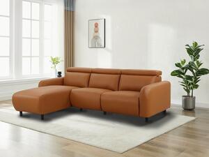 Relax sarokkanapé Revbena 100, Öko-bőr, 86x274x181cm, Narancs