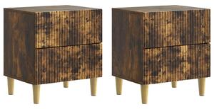 VidaXL Éjjeliszekrény 2 pcs Füstös Tölgy 43 x 34,5 x 48 cm Szerelt Fa