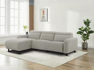 Relax sarokkanapé Revbena 100, Kárpit, 86x274x181cm, Világosszürke