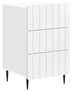 VidaXL Éjjeliszekrény Magasfényű Fehér 43x 41 x 68 cm Szerelt Fa