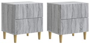 VidaXL Éjjeliszekrény 2 pcs Szürke Sonoma 43 x 34,5 x 48 cm Szerelt Fa