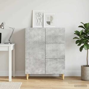 VidaXL Széf fiókkal Betonszürke 66 x 34,5 x 90 cm Szerelt Fa