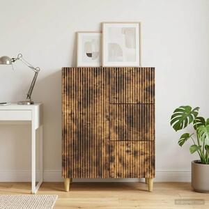 VidaXL Széf fiókkal Füstös Tölgy 66 x 34,5 x 90 cm Szerelt Fa