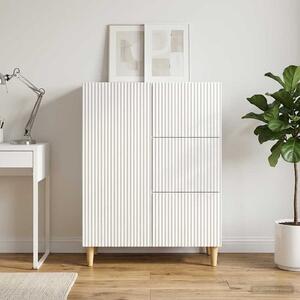 VidaXL Széf fiókkal Magasfényű Fehér 66 x 34,5 x 90 cm Szerelt Fa