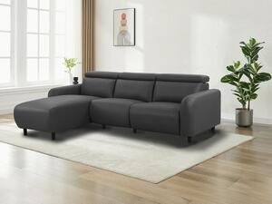 Relax sarokkanapé Revbena 100, Öko-bőr, 86x274x181cm, Szürke