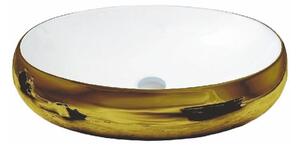 Rea Melania mosdótál 60x40.5 cm ovális mosdótálak kétszínű REA-U1050