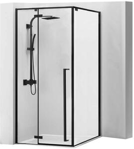 Rea Fargo zuhanykabin 90x90 cm négyzet fekete félmatt/átlátszó üveg REA-K6318