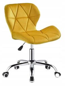 Bársony irodai szék Yellow