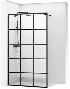 Rea Bler zuhanyfal 110 cm fekete matt üveg/átlátszó üveg REA-K7956