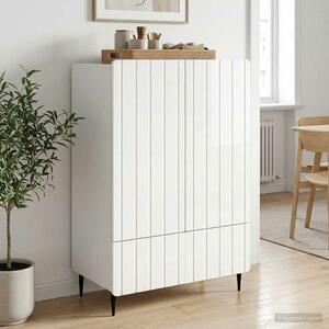 VidaXL Széf Magasfényű Fehér 66 x 34,5 x 97 cm Szerelt Fa