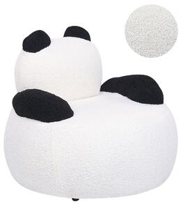 Gyerekfotel Panda VIBY Buklé Fehér