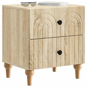 VidaXL Éjjeliszekrény 2 pcs Sonoma Tölgy 43 x 34,5 x 48 cm Szerelt Fa