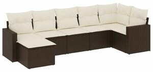 VidaXL Polyrattan Kerti Ülőgarnitúra - 7 részes - Barna