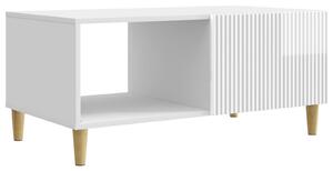 VidaXL Dohányzóasztal Magasfényű Fehér 90 x 50 x 40 cm Szerelt Fa
