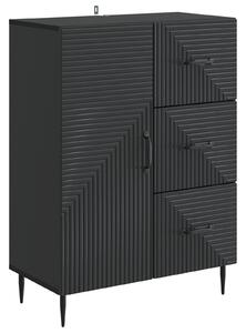 VidaXL Széf fiókkal Fekete 66 x 34,5 x 89,5 cm Szerelt Fa