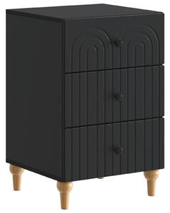 VidaXL Éjjeliszekrény fiókkal Fekete 43x 41 x 66,5 cm Szerelt Fa