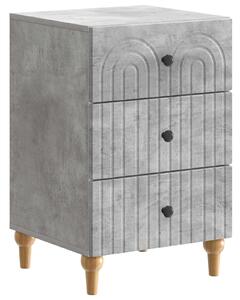 VidaXL Éjjeliszekrény fiókkal Betonszürke 43x 41 x 66,5 cm Szerelt Fa