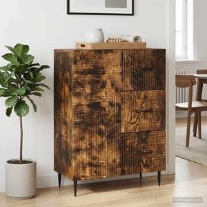 VidaXL Széf fiókkal Füstös Tölgy 66 x 34,5 x 89,5 cm Szerelt Fa