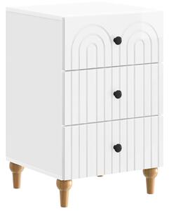 VidaXL Éjjeliszekrény Magasfényű Fehér 43x 41 x 66,5 cm Szerelt Fa
