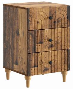 VidaXL Éjjeliszekrény fiókkal Antik Fa 43x 41 x 66,5 cm Szerelt Fa