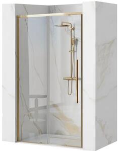 Rea Solar Gold zuhanyajtók 120 cm tolható arany fényes/átlátszó üveg REA-K6548