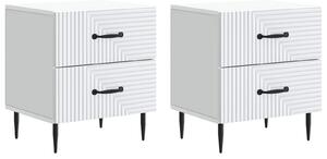 VidaXL Éjjeliszekrény 2 pcs Fehér 43 x 34,5 x 47,5 cm Szerelt Fa