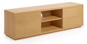Természetes színű TV-állvány tölgyfa dekorral 150x44 cm Abilen - Kave Home