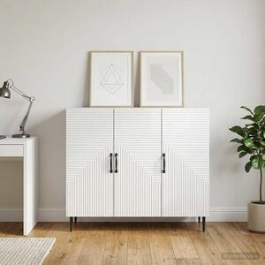 VidaXL Széf Magasfényű Fehér 89 x 34,5 x 80 cm Szerelt Fa