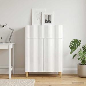 VidaXL Széf fiókkal Magasfényű Fehér 66 x 34,5 x 90 cm Szerelt Fa