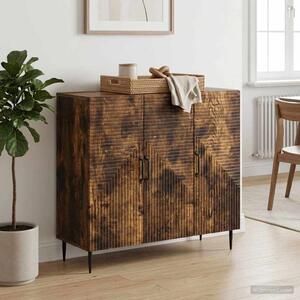 VidaXL Széf Füstös Tölgy 89 x 34,5 x 80 cm Szerelt Fa