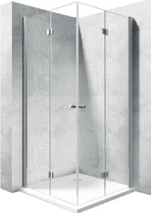 Rea Fold N2 drzwi prysznicowe 90 cm chrom/szkło przezroczyste REA-K7442