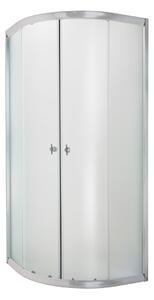 Invena Marbella zuhanykabin 80x80 cm félkör alakú króm fényes/matt üveg AK-46-181