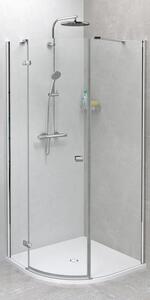 Polysan Fortis Line zuhanykabin 90x90 cm félkör alakú króm fényes/átlátszó üveg FL5590L