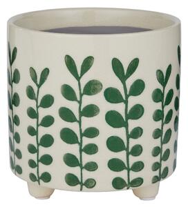 NEW DELFT kaspó, Ø 13,5 cm, zöld virágos