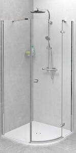 Polysan Fortis Line zuhanykabin 90x90 cm félkör alakú króm fényes/átlátszó üveg FL5690R