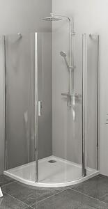 Polysan Zoom Line zuhanykabin 90x90 cm félkör alakú króm fényes/átlátszó üveg ZL2615R