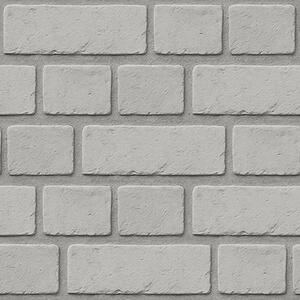Tapéta Világosszürke tégla textúra, lágy élekkel, Tapétá loft stílusban, a00878 : Uwalls.hu